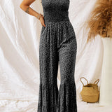 Floral Spaghetti Strap Wide Leg Jumpsuit