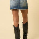 BUTTON DOWN MINI-SKIRT