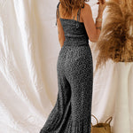Floral Spaghetti Strap Wide Leg Jumpsuit