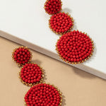 Round Glass Bead Drop Earrings