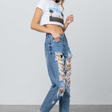 HIGH RISE MOM JEANS
