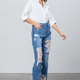 HIGH RISE STRAIGHT JEANS