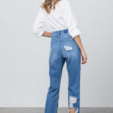 HIGH RISE STRAIGHT JEANS