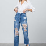 HIGH RISE STRAIGHT JEANS