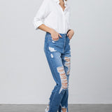 HIGH RISE STRAIGHT JEANS