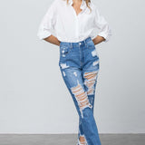 HIGH RISE STRAIGHT JEANS