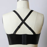 Faux Leather Longline Bralette Plus Size