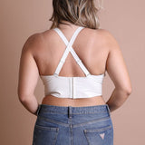 Faux Leather Longline Bralette Plus Size