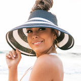 Foldable Wide Stripe Bow Visor