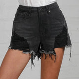 High Rise Black Shorts