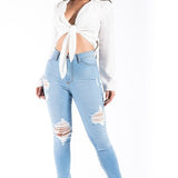 KYLIE SKINNY JEAN IN LIGHT WASH