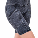 Mineral Wash Wide Waistband Pocket Leggings