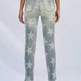 HIGH RISE STAR PRINTED GIRLFRIEND JEANS
