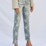 HIGH RISE STAR PRINTED GIRLFRIEND JEANS