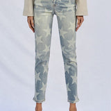 HIGH RISE STAR PRINTED GIRLFRIEND JEANS