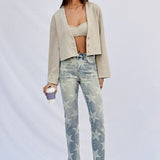 HIGH RISE STAR PRINTED GIRLFRIEND JEANS