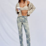 HIGH RISE STAR PRINTED GIRLFRIEND JEANS