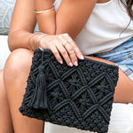 Macrame Tassel Clutch