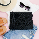 Macrame Tassel Clutch