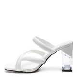 ERISED Clear Heel Toe Ring Slides
