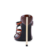 NEW AFFAIR Croc Metal High Heeled Sandals