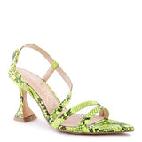 CHERRY TART Snake Print Spool Heel Sandals