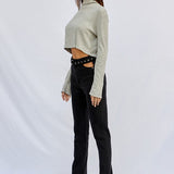 HIGH WAISTED STRAIGHT JEANS