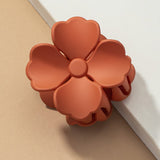 Matte Color Coated Flower Hair Claw Clip