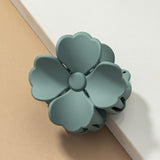 Matte Color Coated Flower Hair Claw Clip