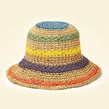 Packable crochet straw bucket hat