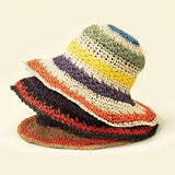 Packable crochet straw bucket hat
