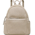 Woven Backpack Purse 