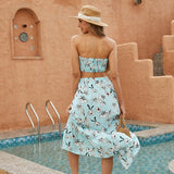 Women's Floral 2 Pcs Long Skirt Set