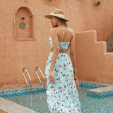 Women's Floral 2 Pcs Long Skirt Set