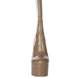 VINKELE Patent PU Platform Heeled Calf Boots