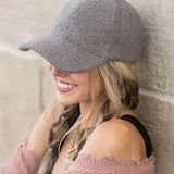 Boucle Sherpa Teddy Bear Knit Ball Cap