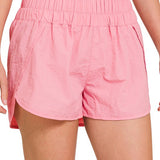 Windbreaker Smocked Waistband Running Shorts