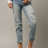 Distressed Girlfriend Jeans