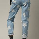 Star Print Slouch Jeans