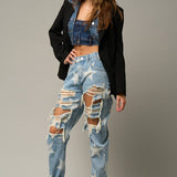 Star Print Slouch Jeans