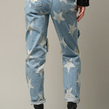 Star Print Slouch Jeans