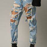 Star Print Slouch Jeans