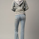Elastic Banded Wide Flare Jeans