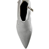 Hustlers Shimmer Block Heeled Ankle Boots