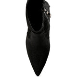 Hustlers Shimmer Block Heeled Ankle Boots