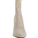 Hustlers Shimmer Block Heeled Ankle Boots