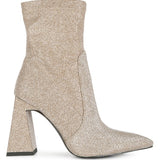 Hustlers Shimmer Block Heeled Ankle Boots