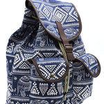 Tribal Printed Canvas Backpack