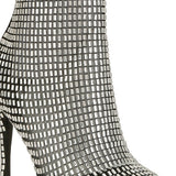 Fortunate Rhinestones Embellished Mesh Boots