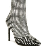 Fortunate Rhinestones Embellished Mesh Boots